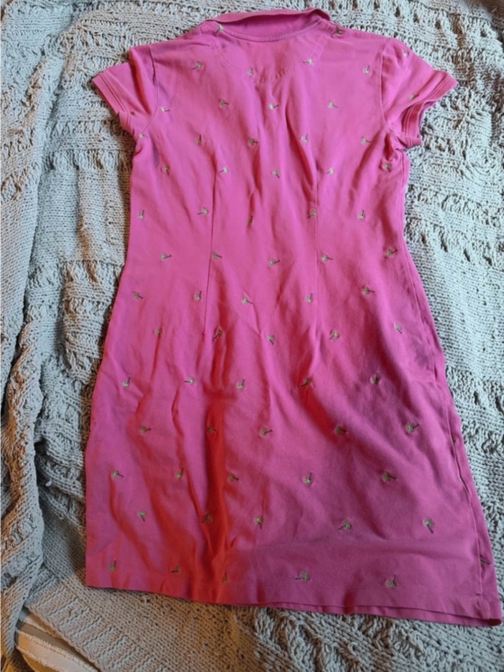 Palm tree collared dress - S - Picture 3 of 4